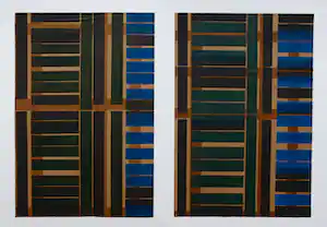 Adine Engelman - Geometrisch abstracte composities - Sjabloondruk verkauft für € 50!