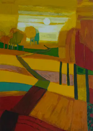 Ton Schulten - handgesigneerde kleurenzeefdruk | 'Zonnebergweg II' (INGELIJST) kopen? Bied vanaf 325!