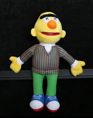 Buy KAWS - Sesame Street, Plush Toy Bert Limited edition 2018.? Bid from 50!