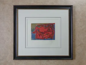 Corneille - ABSTRACTIE / KLEURETS / 83x91cm / KADER / SIG / 1988 / GROOT FORMAAT kopen? Bied vanaf 125!