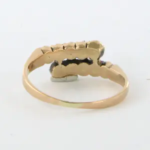 14k rosé gouden ring bezet met roos geslepen diamant 0.25ct - rm 17 kopen? Bied vanaf 240!