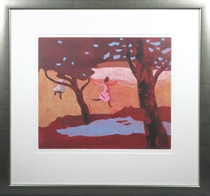 Henriette Boerendans - Houtsnede, 1 mei - Ingelijst kopen? Bied vanaf 35!