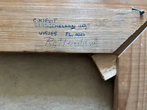 Cornelis Kievit - stilleven met vis, uien en kan kopen? Bied vanaf 85!