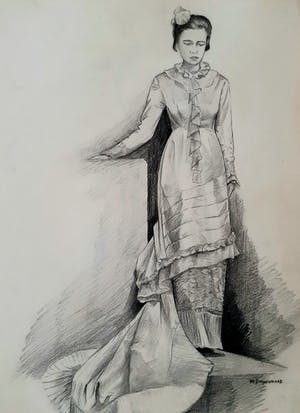 Willem Dooijewaard - Portret van een wrouw kopen? Bied vanaf 75!