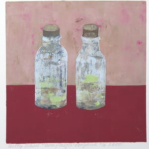 Betty Scheer - Linosnede, Twee flesjes kopen? Bied vanaf 35!