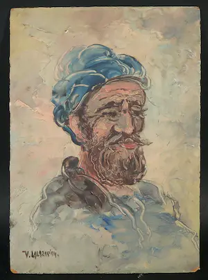 Niet of onleesbaar gesigneerd - Olieverf op board, Portret kopen? Bied vanaf 1!