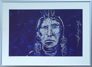 Herman Brood - Espen Hagen - indianen - gesigneerd - 99 ex. - ingelijst kopen? Bied vanaf 195!