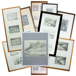 Janus Nuiten - Gemengde techniek, Lot van 9 werken - Ingelijst kaufen? Bieten Sie von 80!
