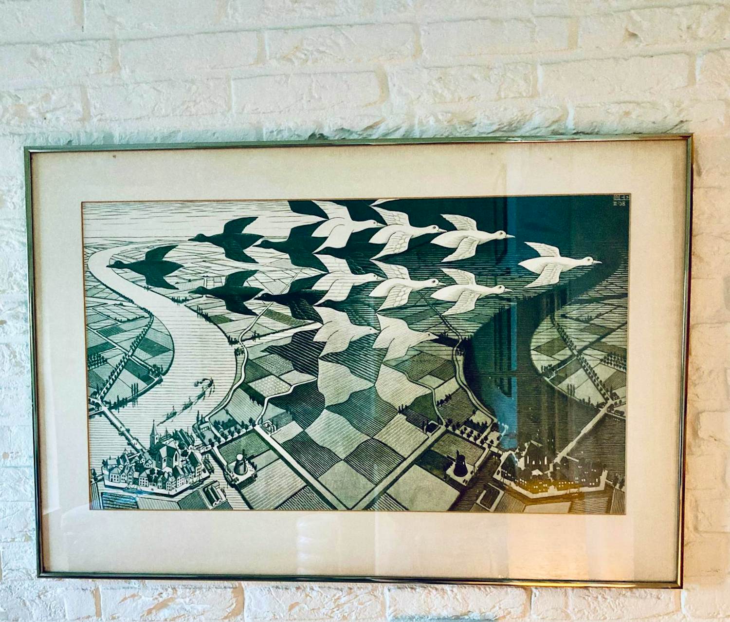 Maurits Cornelis Escher - " Dag en Nacht " (Oudekerk a/d/ Amstel), Litho kopen? Bied vanaf 90!