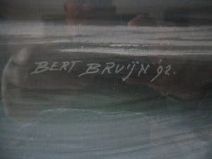 Bert Bruijn - Prachtig werk van Bert Bruijn: Gouache (groot), gesigneerd '92. kopen? Bied vanaf 40!
