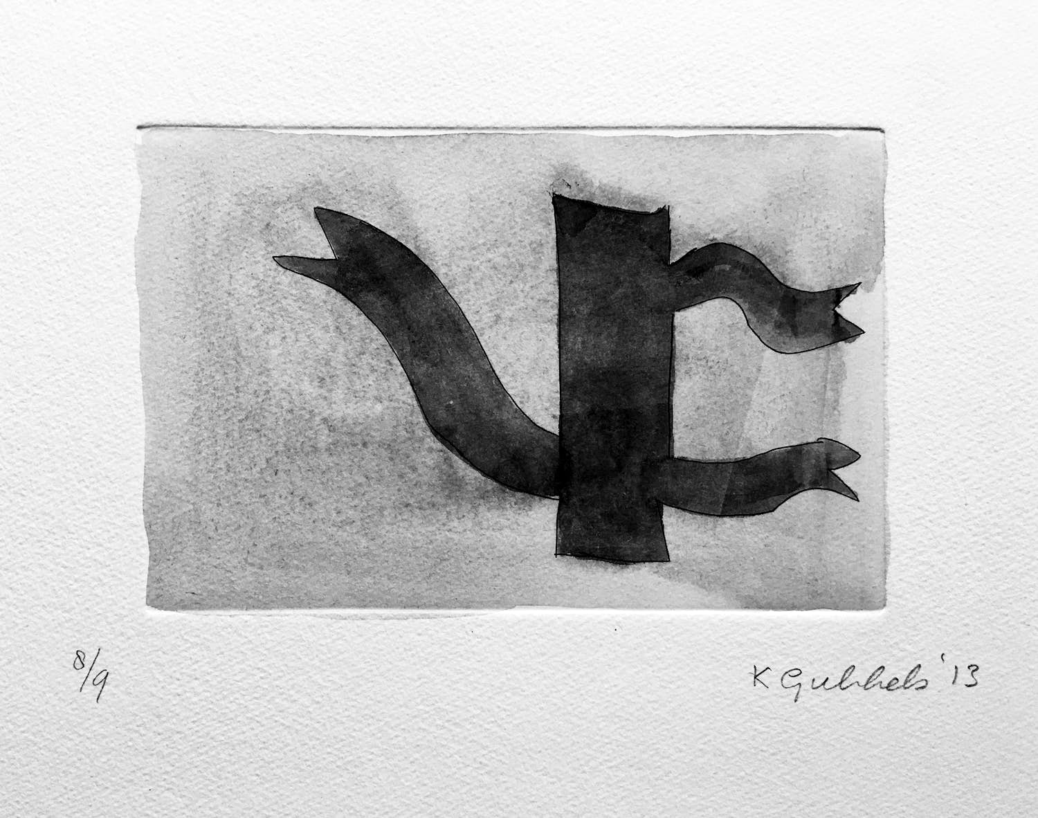 Klaas Gubbels - ets met aquarel ingekleurd - ‘Alles-kan’ - 2013 kopen? Bied vanaf 245!