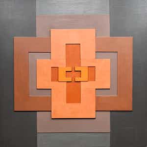 Henny Visch - zonder titel | Houten wandreliëf verkocht voor € 1!