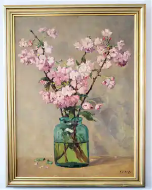 Piet de Regt - Rozentakken - groot schilderij verkocht voor € 395!