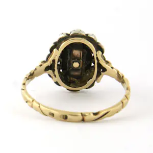 Goud met zilver ring bezet met saffier en diamant - rm 17 (53) kopen? Bied vanaf 380!