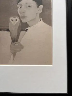 Jan Mankes - Originele Heliogravure Zelfportret met Uil 1923 kopen? Bied vanaf 165!