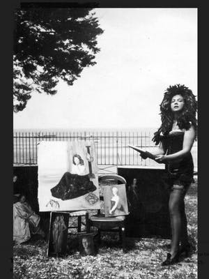 Leonor Fini - Leonor Fini - geliefden in schemerduister - gemende techniek - 1947 gesigneerd kopen? Bied vanaf 1750!