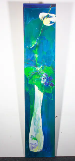 Margot Brekelmans - Acryl op doek, Antyhurium (Groot) kopen? Bied vanaf 200!