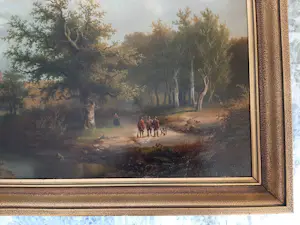 Joseph Antonio Hekking - Jagers in landschap. kopen? Bied vanaf 295!