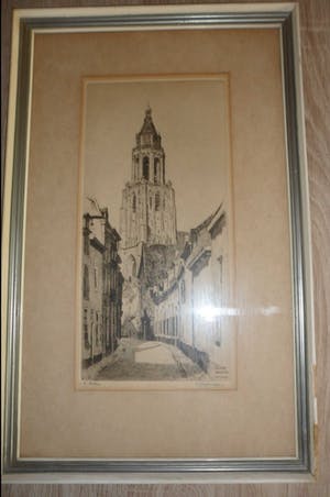 Hendrikus Roodenburg - Ets.Titel. "Trompetsteeg te Arnhem" kopen? Bied vanaf 25!