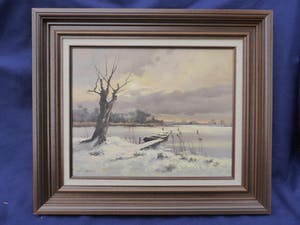 Jos van Dijk - Winter aan de plas kopen? Bied vanaf 150!