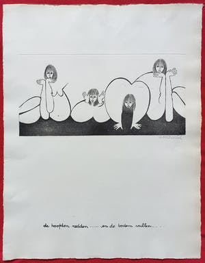 Ans Wortel - De hoofden redden… en de bodem vullen…, aquatint ets kopen? Bied vanaf 50!