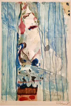 Kees van Bohemen - Lady between the curtains verkocht voor € 75!