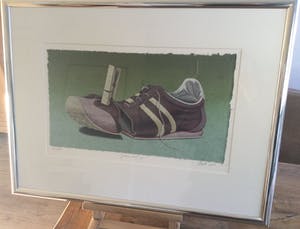 Sharon Amir - "Please don't go" | kleuren zeefdruk - in zware chromen lijst kopen? Bied vanaf 65!