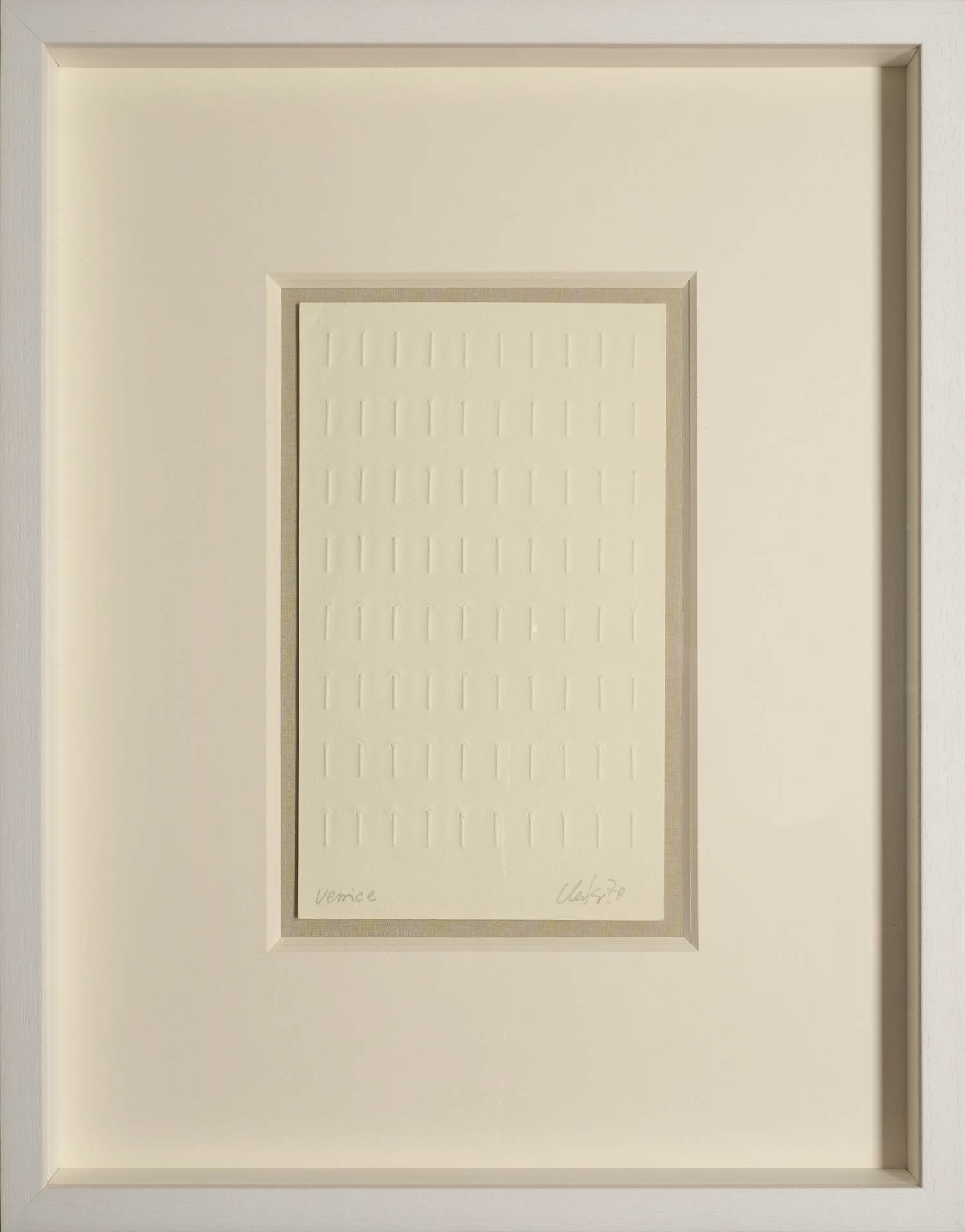 Günther Uecker - Vorzugsausgabe Prägedruck - signiert & datiert - 1970 - hochwertig gerahmt verkocht voor € 2890!