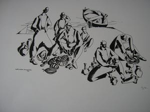 Theo Bitter - tekeningen van Theo Bitter en Juus Hartman kopen? Bied vanaf 250!