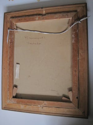 Jan Kelderman - Omstreeks 1950 geschilderd olieverf - Amsterdam boten in de de Brouwersgracht kopen? Bied vanaf 10!