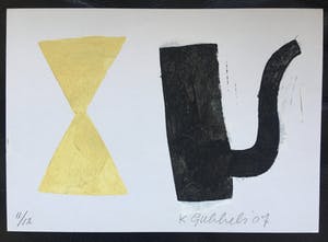 Klaas Gubbels - sjabloondruk 'Diabolo met Zwarte Kan' - 2007 - oplage 12 ex. kopen? Bied vanaf 250!