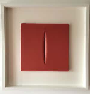 Lucio Fontana - CONCETTO SPAZIALE, originales Kunstobjekt von 1968 verkocht voor € 3900!