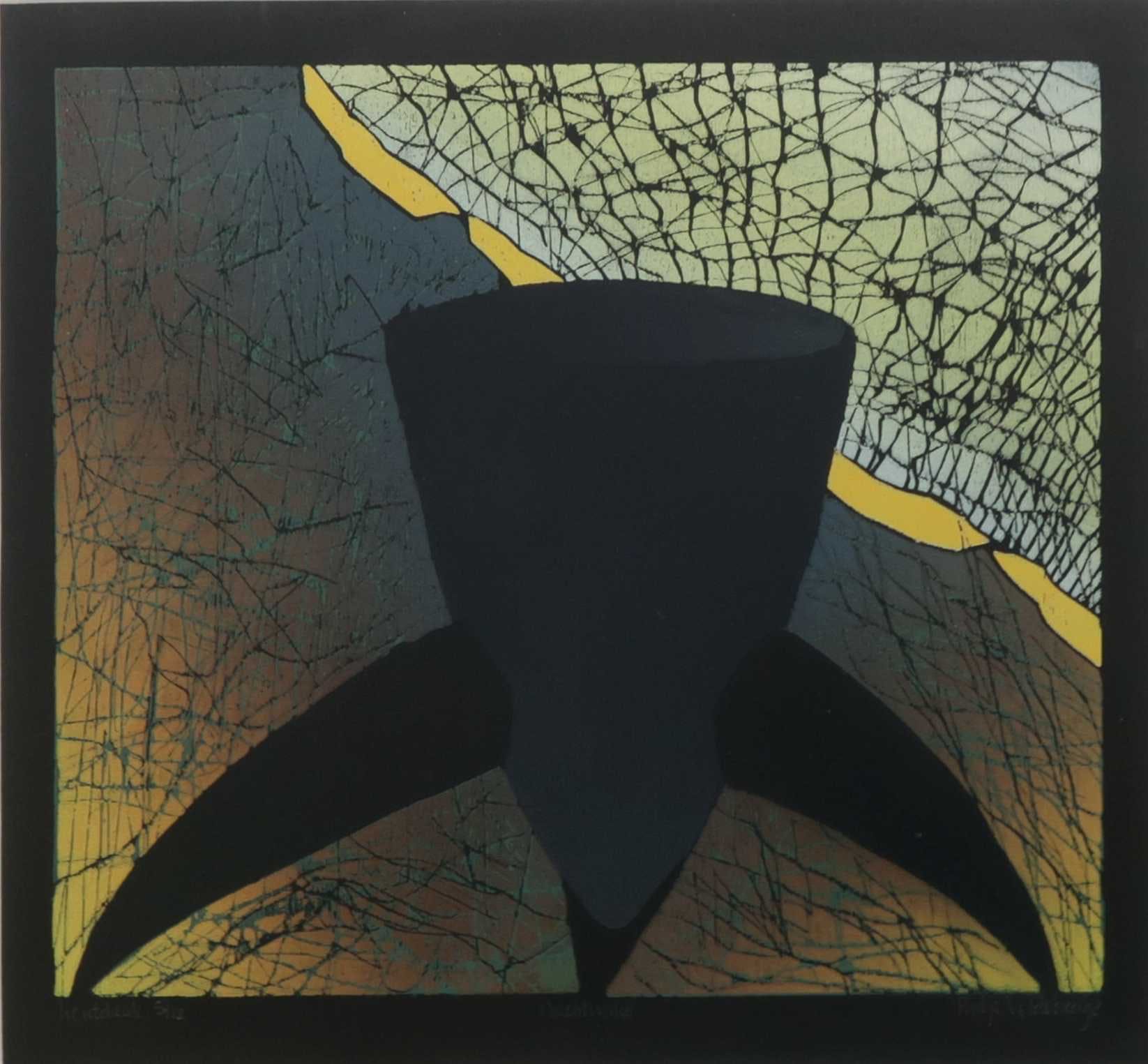 Antje Veldstra - Houtdruk, Nachtwake - Ingelijst kopen? Bied vanaf 1!