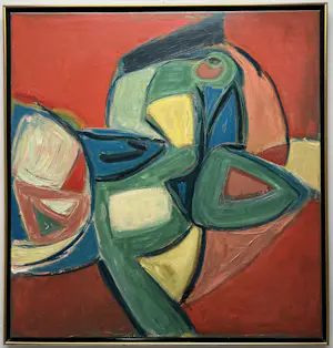 Jeanne Marie van Staveren - olieverf op doek | 'zonder titel' | jaren '80 kopen? Bied vanaf 20!