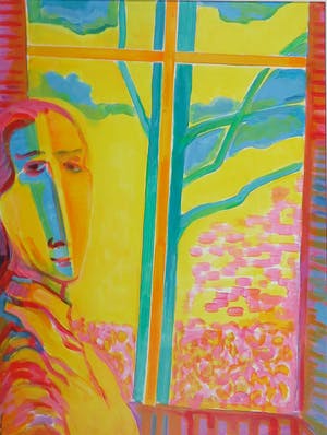 Joe Wols - Acryl op papier, Spring garden kopen? Bied vanaf 35!