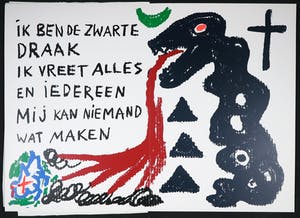 A.R. Penck - Zeefdruk op karton, Das Blaue Huhn kopen? Bied vanaf 500!