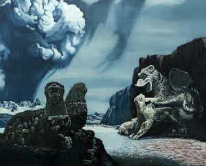 Carel Willink - Litho: De eeuwige schreeuw (keurig ingelijst, in zeer goede staat) verkocht voor € 595!