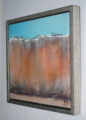 Johan Timmers - gemengde techniek in een fraaie lijst kopen? Bied vanaf 50!