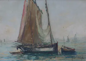 Marcel Catelein - Vissersloep met bijboot op kalm water kopen? Bied vanaf 35!