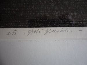 Peter Oosterbos - Ets, Titel. "Grote Groeisels". kopen? Bied vanaf 35!