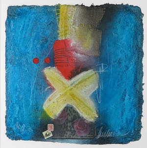 Theo Koster - Zeefdruk en collage, Zonder titel - Ingelijst kopen? Bied vanaf 40!