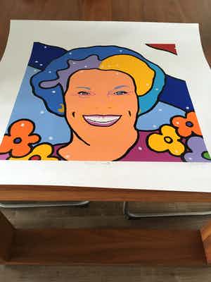 Shunyam - Kleurenzeefdruk ‘Royal Smile’ verkocht voor € 50!
