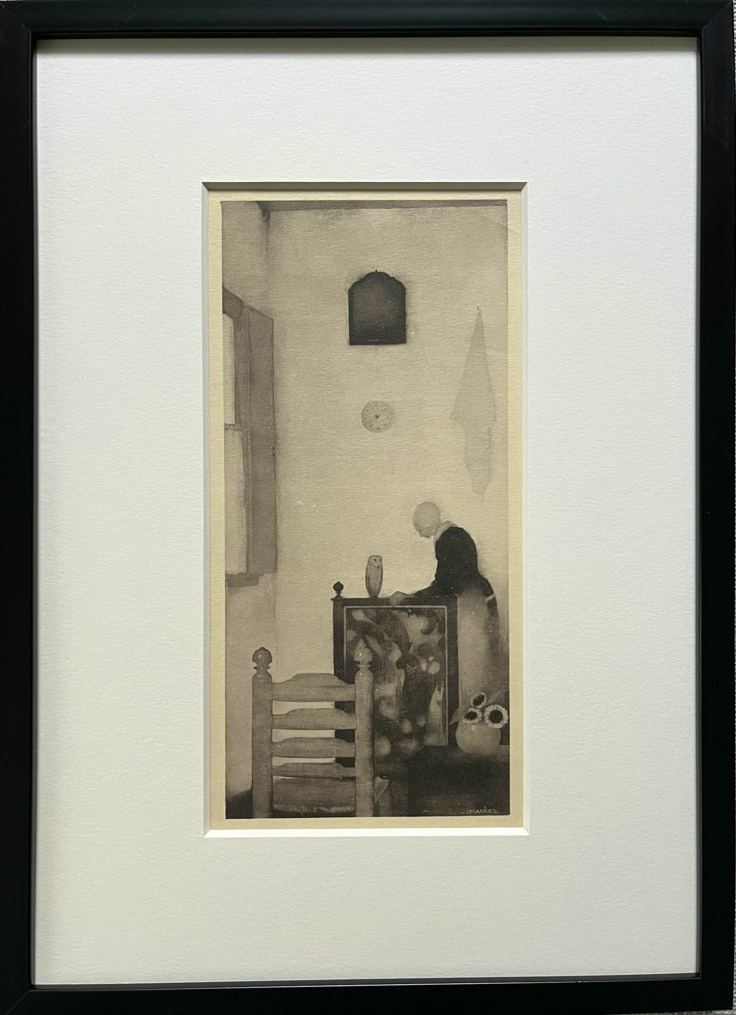 Jan Mankes - Originele Heliogravure Moeder in Kamer 1923 verkocht voor € 115!