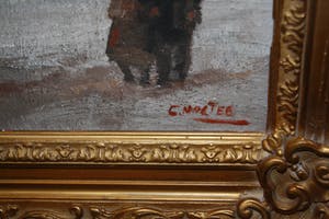 Cor Noltee - figuren en boten aan de kade kopen? Bied vanaf 650!