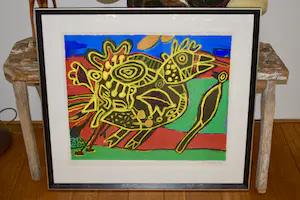 Corneille - Litho - L'oiseau né - Geheel nieuw ingelijst kopen? Bied vanaf 425!