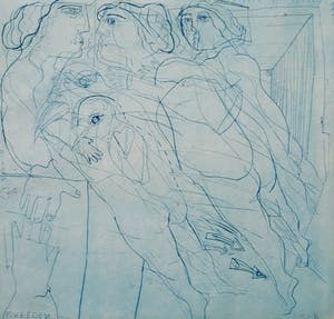 Frits van Eeden - Naakte figuren, aquatint ets kopen? Bied vanaf 35!