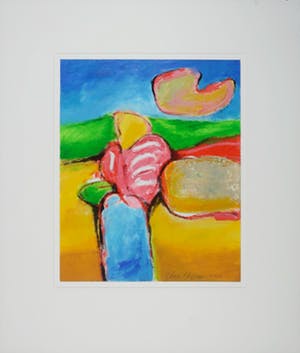 Hans Heijman - Acryl op papier, Abstracte compositie kopen? Bied vanaf 1!