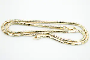 21 - Zo goed als nieuw 14krt geel gouden collier - OmegA schakels/model kopen? Bied vanaf 620!