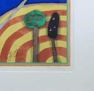 Martin Bradley - Zeefdruk, Composition au ciel bleu - Ingelijst kopen? Bied vanaf 35!