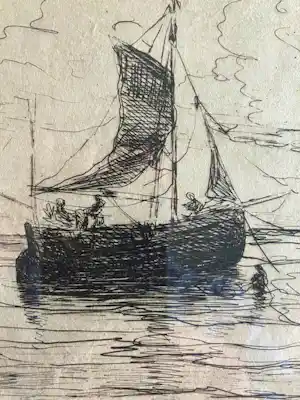 Hendrik Willem Mesdag - Gemeerde vissersboot verkauft für € 450!
